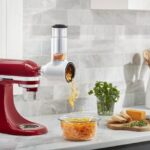 KitchenAid mixer with Fresh Prep Slicer/Shredder and other top 2025 attachments.