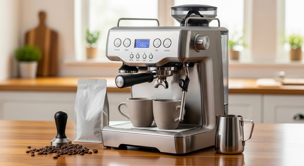 Bean-to-cup coffee machine internal components