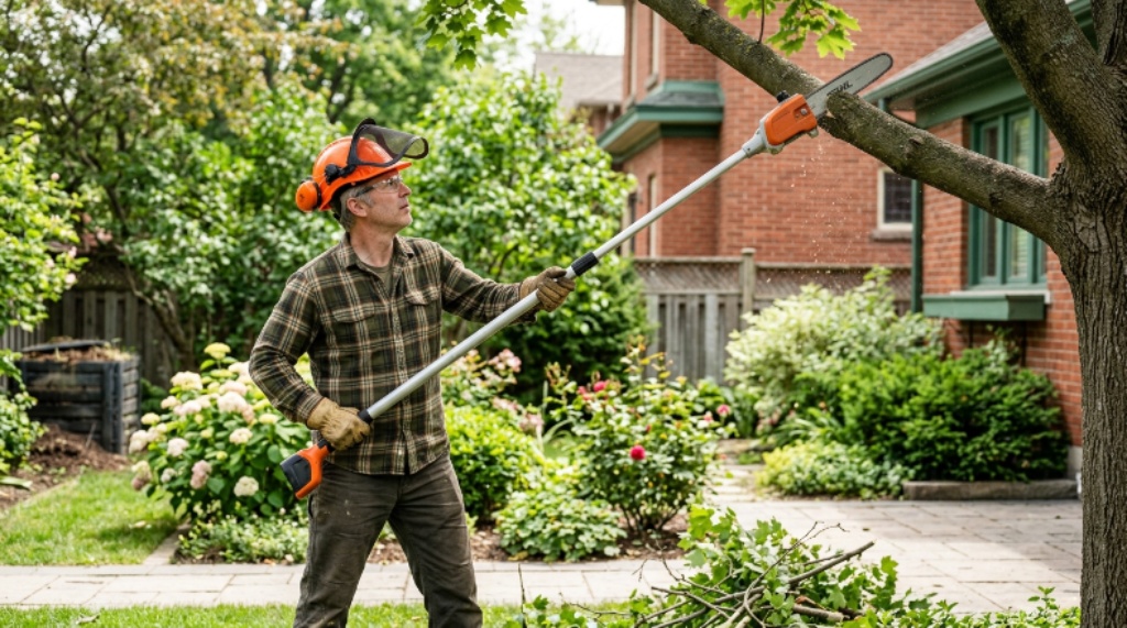 How to Use a Pole Saw Safely for Tree Trimming (Beginner Guide)