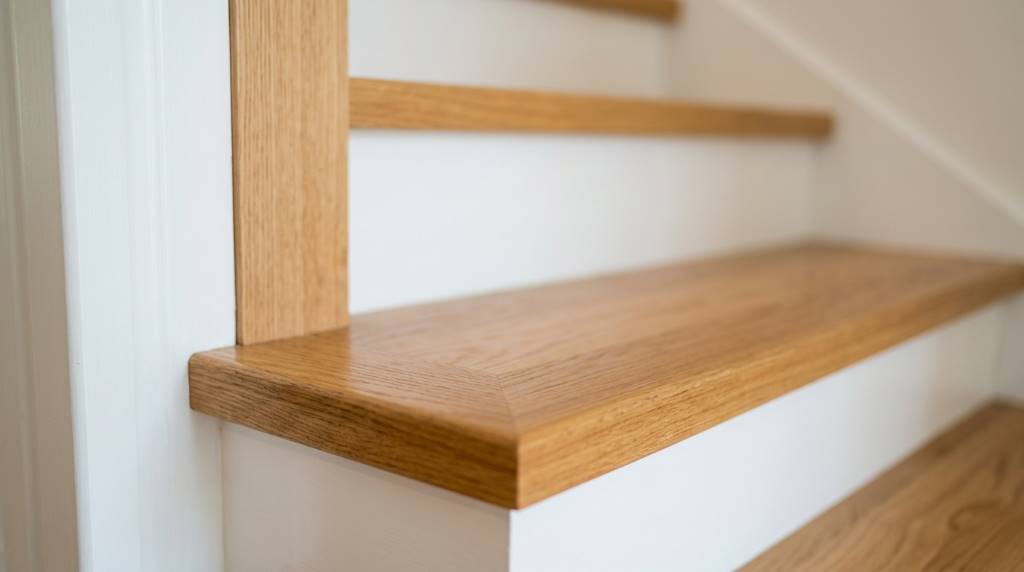 Dog hair buildup along residential stair carpet in Denver