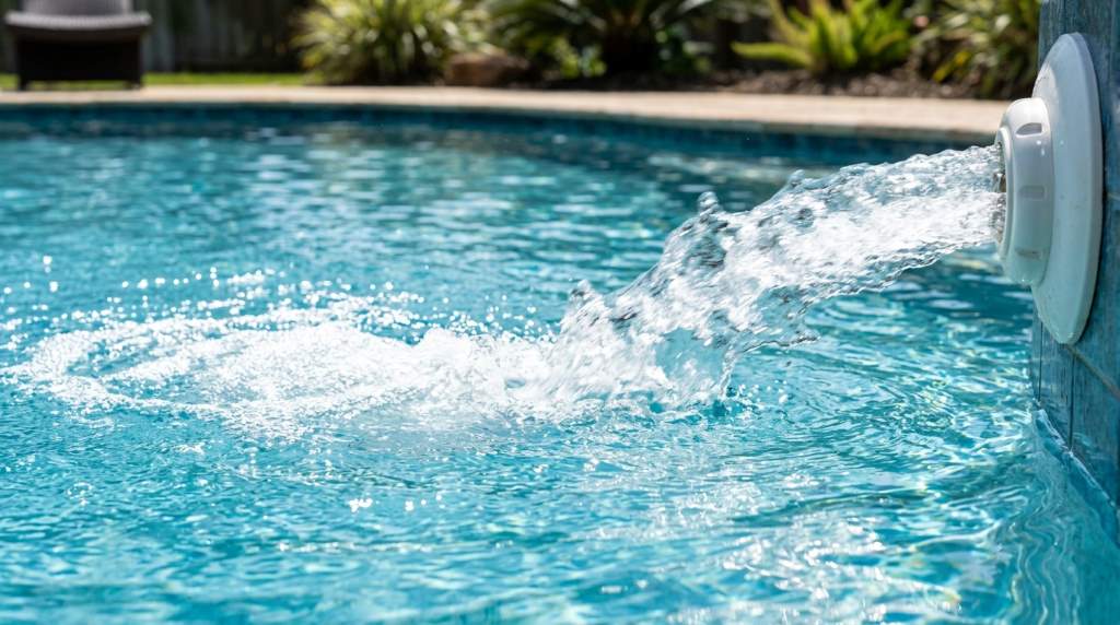 Pool pump equipment during routine maintenance